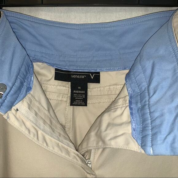 Venezia Women’s Khaki Chino Pants Size 14 Comfortable Relaxed Fit Stretch - Picture 2 of 6